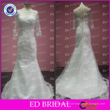 Sheath Real Picture Wedding Dress Long Sleeve Lace Description Of Wedding Dress